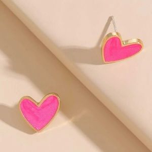 ‼️JUST RESTOCKED ‼️Kate Spade Style- Hot Pink Heart Earrings NWT